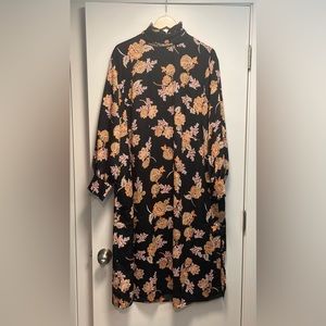 Who What Wear x Target Dress - Ruffled Mock Turtleneck Paisley 1X